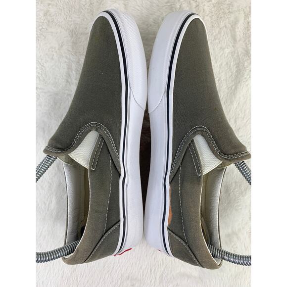 Vans Slip-On Gray Canvas Shoes Men’s Size 5.5 / Women’s Size 7 - Picture 4 of 8